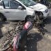 कार और बाइक में हुई भीषण टक्कर, दो हुए घायल