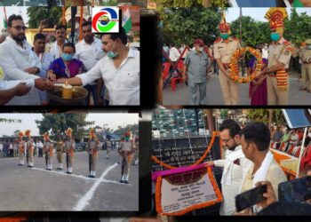 नौतनवां: छपवा तिराहे पर अमर ज्योति अमर जवान शहीद स्मारक स्थल का विधायक और चेयरमैन ने किया अनावरण