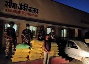 साढ़े पांच कुंतल मटर के साथ तस्कर गिरफ़्तार