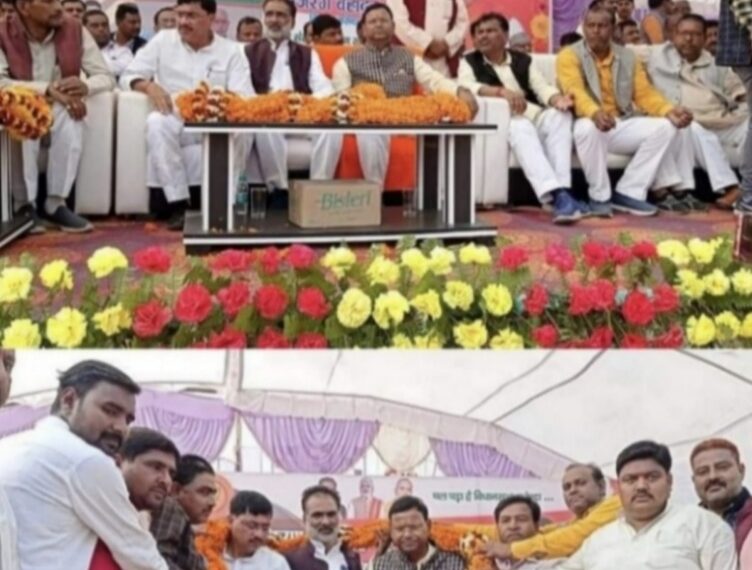 महराजगंज: कोल्हुई लोटन मार्ग का सांसद विधायक ने किया शिलान्यास कार्यकर्ताओ ने किया जगह जगह स्वागत