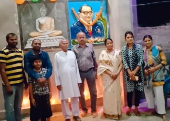 नौतनवां: बडी धूमधाम से मनाई गई अम्बेडकर जयंती याद किए गए बाबा साहेब