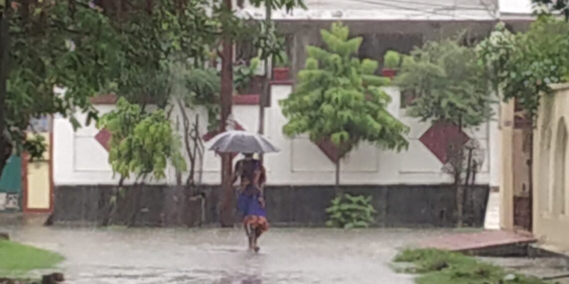 गोरखपुर में गरज के साथ झूम के बरसे बादल चक्रवाती तूफान का दिखा असर