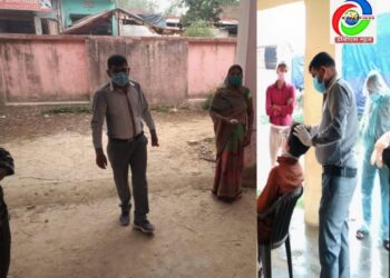 नौतनवां: 16 वर्षीय युवती के निधन के बाद रैपिड रिस्पॉन्स टीम पहुची उसके गांव, कैम्प लगा किया कोविड टेस्ट