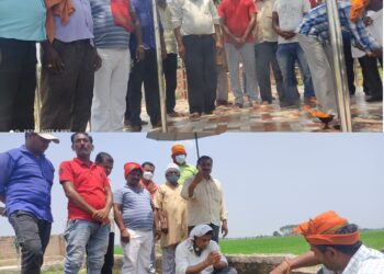 नौतनवां: सर्वा माता मंदिर पर धर्मशाला निर्माण हेतु हुआ भूमि पूजन