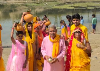 कौलही गांव में जलभरी यात्रा के बाद शुरू हुआ श्री भागवत कथा