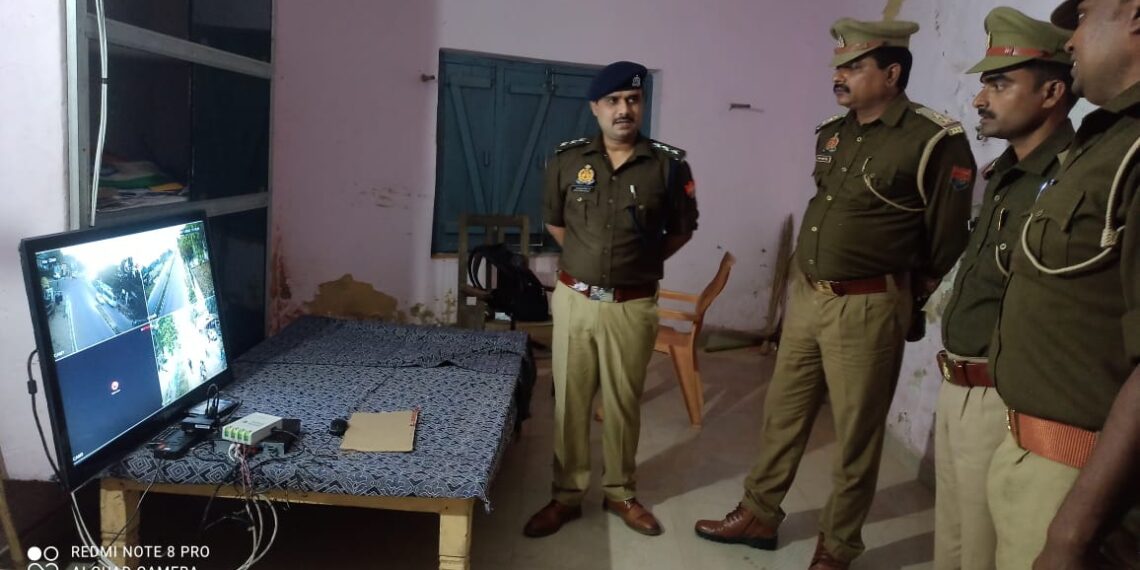 नौतनवा छपवाँ बाईपास पर पुलिस ने लगवाए सीसीटीवी कैमरे,
