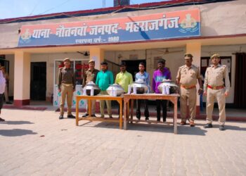 नौतनवां: 40 लीटर कच्ची नाजायज शराब के साथ 4 गिरफ्तार