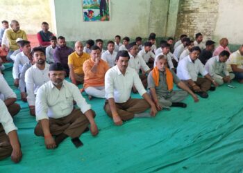 नौतनवा मे हिन्दू नवबर्ष पर राष्टीय स्वयंसेवक और भाजपा द्धौरा धूमधाम से किया गया क्रार्यक्रम