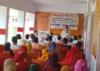 बड़ौदा यूपी बैंक व नाबार्ड ने हरदी डाली में आयोजित की वित्तीय सहायता कार्यक्रम, आरएम ने खाताधारकों को किया जागरूक