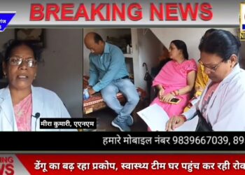 नगर में तेजी से बढ़ रहा मच्छर जनित रोग डेंगू का प्रकोप, स्वास्थ्य टीम मरीजों के घर पहुंच कर रही रोकथाम के उपाय