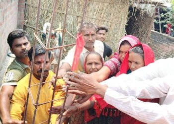 भगवानपुर में हनुमान मंदिर निर्माण हेतु भूमि पूजन