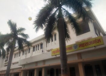 नौतनवा तहसील में “मगरू राजा” का बलून लगाया गया, 100% मतदान के उद्देश्य से