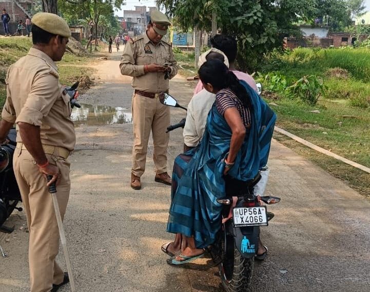 अड्डा चौकी इंचार्ज ने चलाया सघन चेकिंग अभियान- कई के काटे चालान