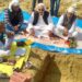 नौतनवां ब्लॉक प्रमुख राकेश मद्धेशिया ने किया अंत्योष्टि स्थल का भूमि पूजन