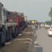 सोनौली सीमा पर लगा छ किलोमीटर मालवाहक ट्रको का जाम