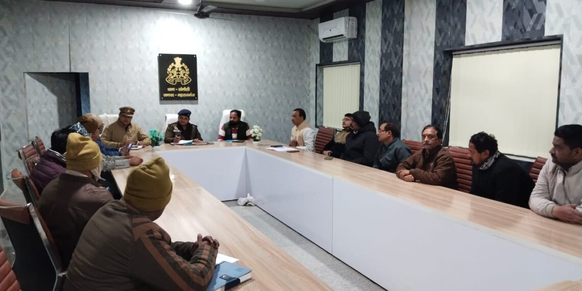 सोनौली व्यापारियों के साथ पुलिस की बैठक सम्पन्न